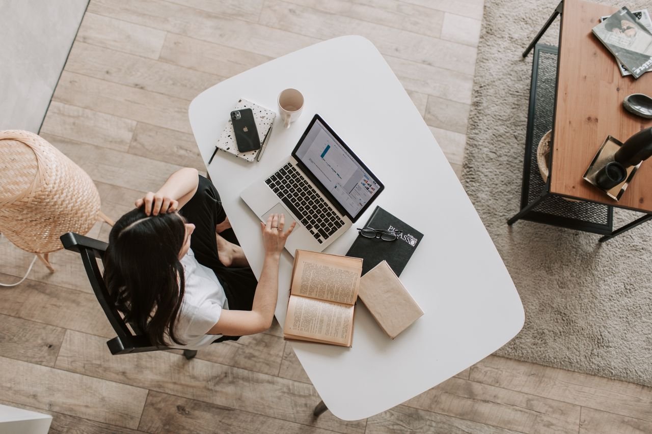 Morning Routine Habits For A Productive Day : woman working on laptop