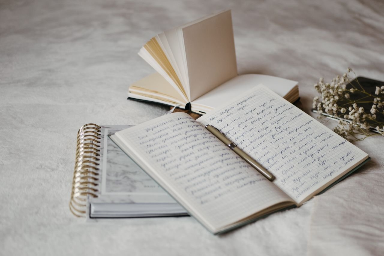 Journal on a bed