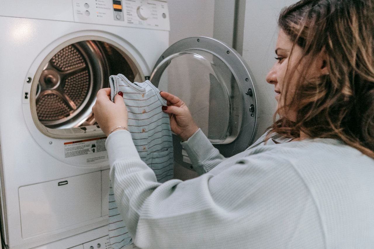 woman doing the laundry